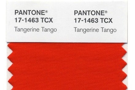 pantone tangerine muestra de pantone tangerine