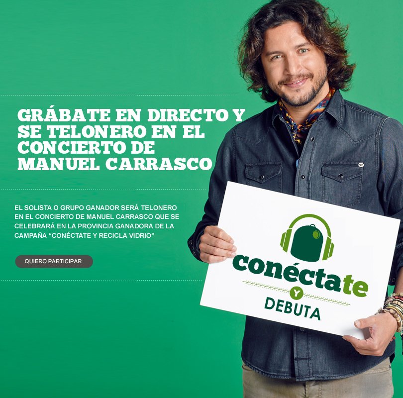 debuta con manuel conectate y recicla con Manuel Carrasco