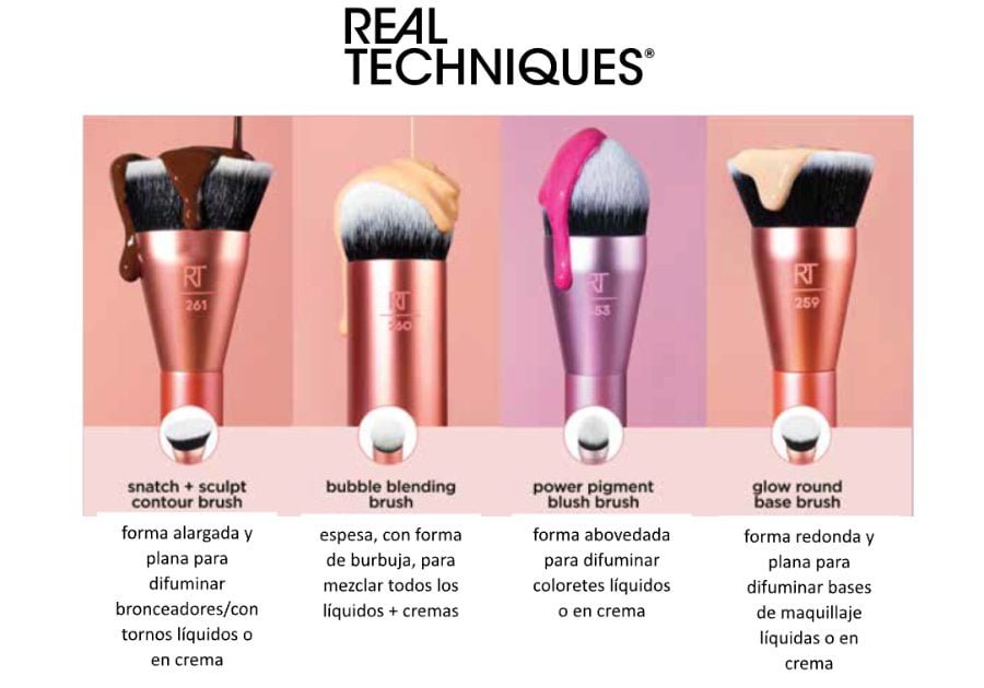 brochas para maquillaje de real techniques
