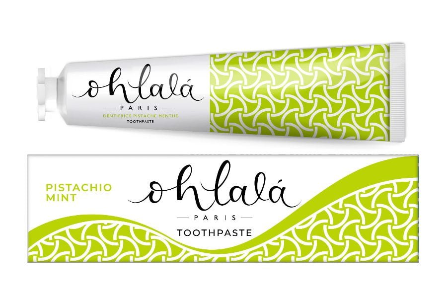 pasta de dientes de sabores pistacho