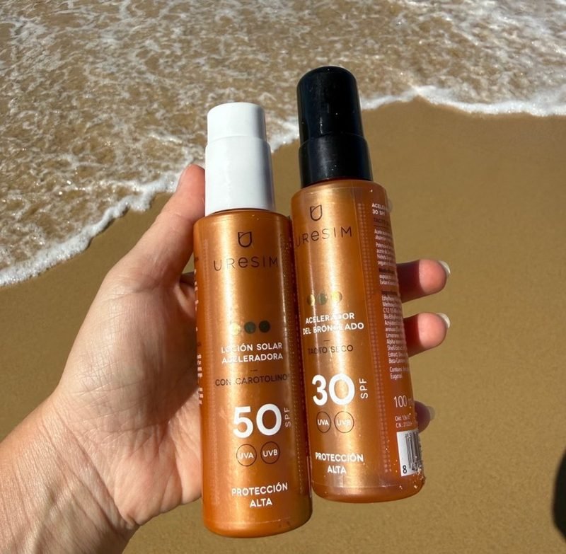 Uresim Acelerador del Bronceado SPF30 aceite tacto seco